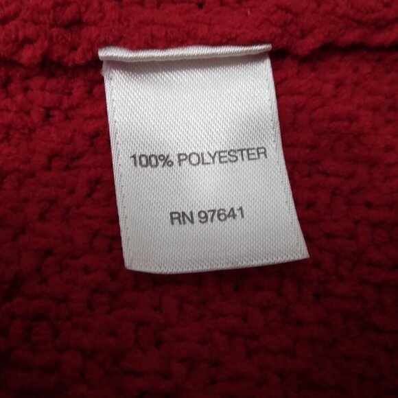 J Jill | Chenille Cable Knit Sweater Red Tall | Size M Tall - Picture 6 of 7